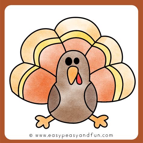 How to Draw a Turkey - Easy Peasy and Fun