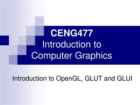 Download computer graphics notes, pdf 2021 syllabus, books for b tech, m tech, bca. PPT - CENG477 Introduction to Computer Graphics PowerPoint ...