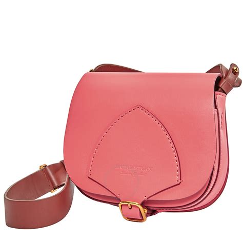Burberry Ladies Satchel Bag Runway Bright Pink Supple Leather Mini
