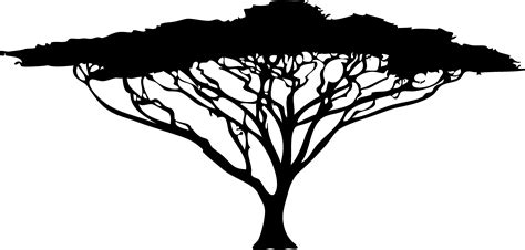 Large African Tree Silhouette