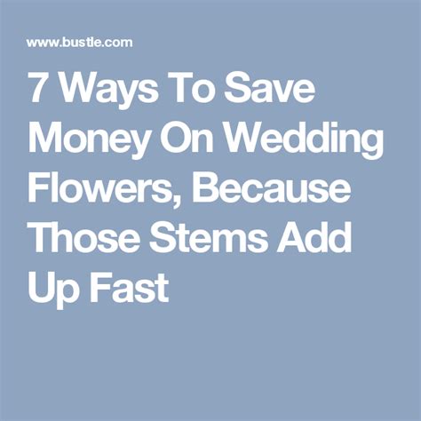 7 Ways To Save Money On Wedding Flowers Because Those Stems Add Up