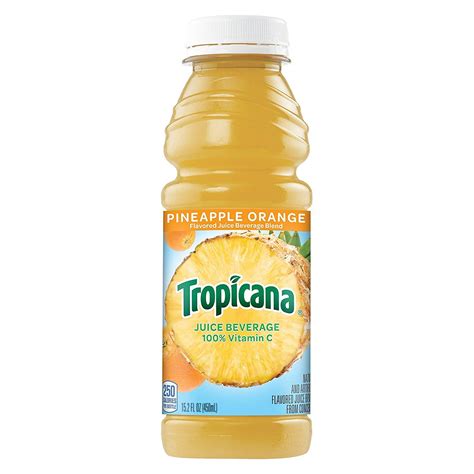 Tropicana Pineapple Orange Juice Drink 152 Fl Oz Bottles Pack Of 12