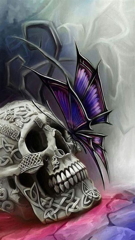 Pin By Jana On Wallpapers For Iphone Skull Art Skull Artwork