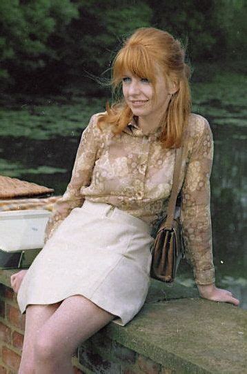 Jane Asher Smiles Relaxing Outside In A London Park In