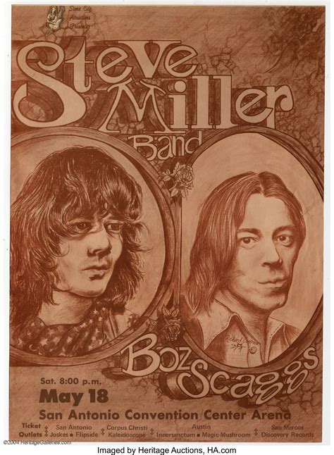 Steve Miller Band And Boz Scaggs Concert Poster Stone City Lot