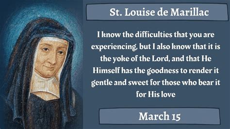 St Louise De Marillac Daughters Of Charity Daily Saint March
