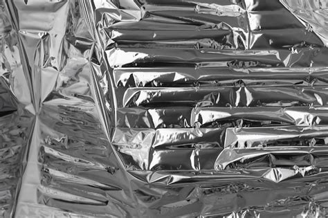 Premium Photo Shiny Metal Silver Foil Texture For Background