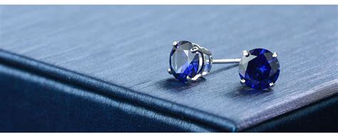 Amazon Com Gem Stone King Sterling Silver Blue Sapphire And White