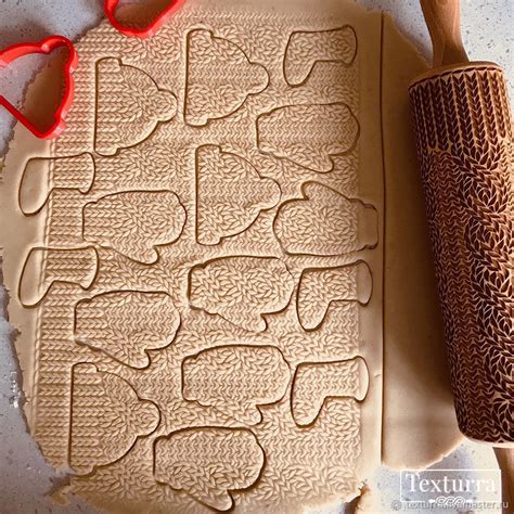Knitting With Cabels Embossing Rolling Pin By Texturra купить на