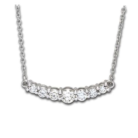 Curved Diamond Bar Necklace — Dixon Jewellers