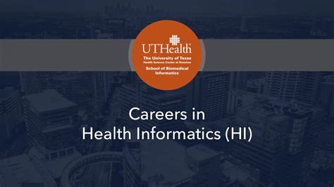 Careers In Health Informatics Youtube