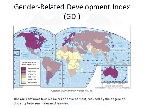 Map Of Gender Related Development Index Gdi Human Geography Ap