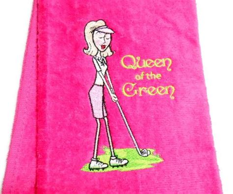 Golf Towel Lady Golfer Funny Golf T By Arizonathreads On Etsy Golf