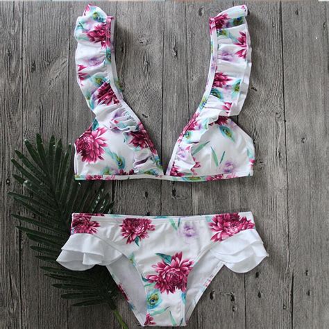 Flower Print Bikini Summer Bathing Suit Brazilian Biquini Sexy Bikinis