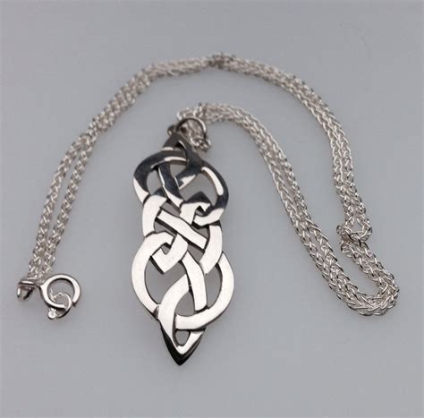 Celtic Silver Necklace Designed By Hebridean Jewellery Silver