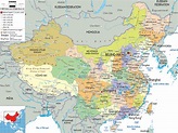 Detailed Political Map of China - Ezilon Maps