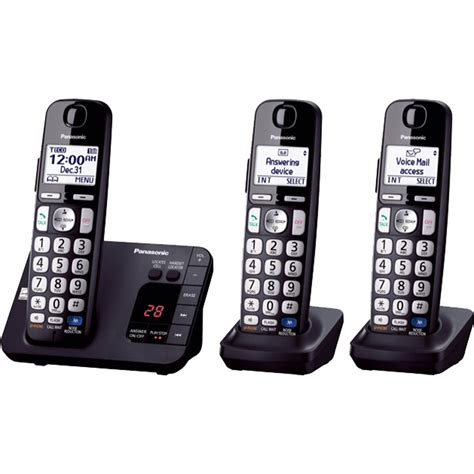 Panasonic 3 Handset Plus Cordless With Answering System Telephones