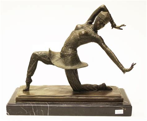 Chiparus Bronze Dancer On Marble Base Figuresgroups Sculpturestatuary