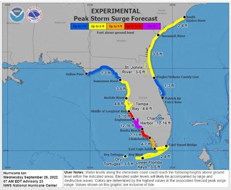 Map Shows Hurricane Ian Storm Surge Impact On Florida S Coast