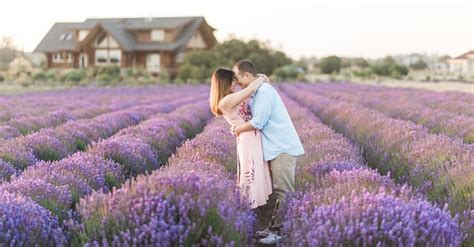 Lavender Fields Engagement Shoot Popsugar Love And Sex