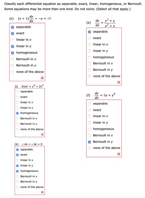 Solved Classify Each Differential Equation As Separable Chegg Com