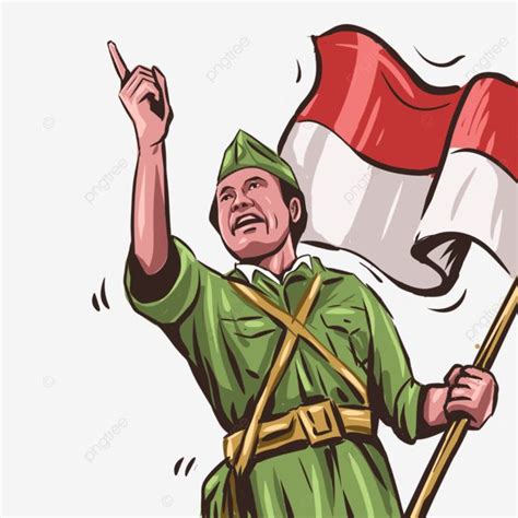 Illustration Of Bung Tomo Commemorating Indonesian Heroes Day Bro Tomo