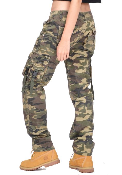 ladies womens army military green camouflage cargo pants jeans combat trousers ebay