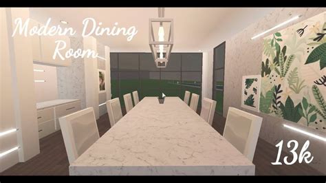 Bloxburg Modern Dining Room 13k Youtube Modern Dining Room