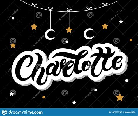 Charlotte. Woman`s Name. Hand Drawn Lettering Stock Illustration - Illustration of christina ...