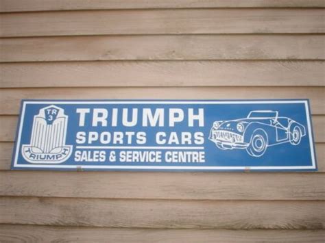 Early 1950s Style Triumph Sports Cars Dealer Sign Wtr3 Graphic