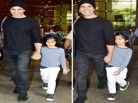 Movie Akshay Kumar Spotted With Wife Twinkle And Daughter Nitara At