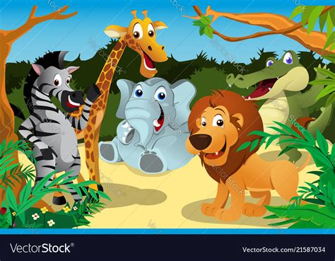 Jungle Animals Clipart Digital Vector Safari Animals African Jungle