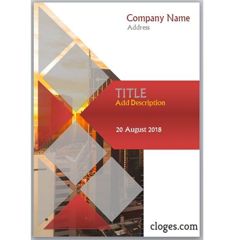Free Download Simply Cover Page Template For Microsoft Word Cover