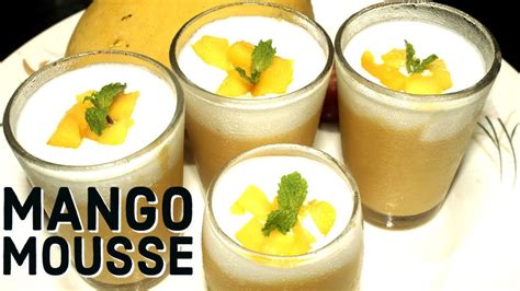 Only 3 Ingredient Mango Mousse Recipe In 15 Minutes Mango Mousse Recipe Tasty Mango Dessert