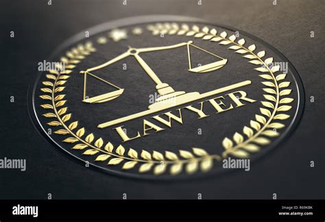 Advocacy Or Lawyer Gold Symbol Over Black Background Stock Photo Alamy