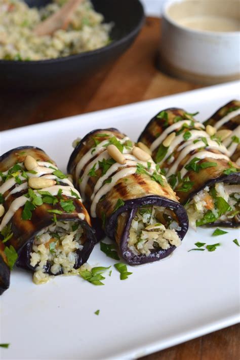 Meniu vegetarian de fine dining. Vegan fine-dining eggplant rolls - Spiros
