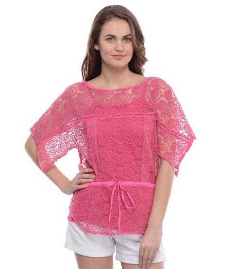 Leafe Pink Net Tops Buy Leafe Pink Net Tops Online At Best Prices In
