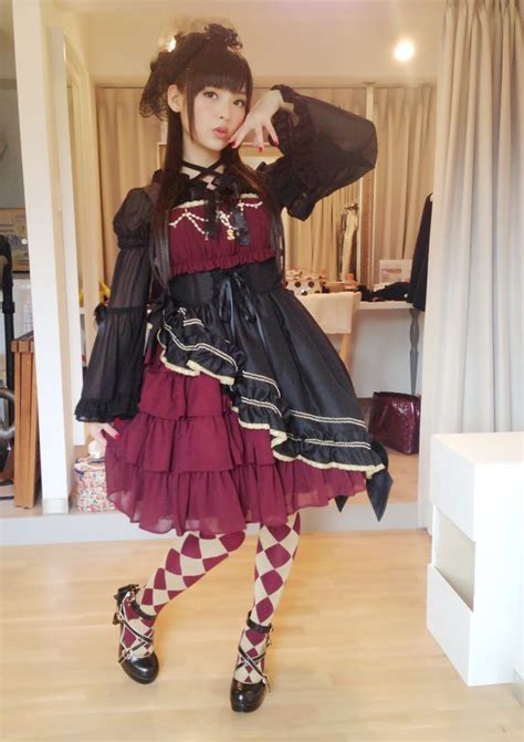 Sumire Uesaka In Gathered Chiffon Jsk Gothic Lolita Fashion Lolita
