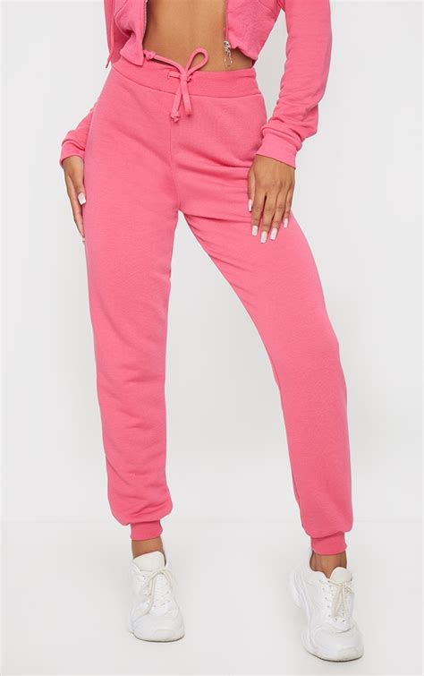 hot pink ultimate sweat joggers co ords prettylittlething usa