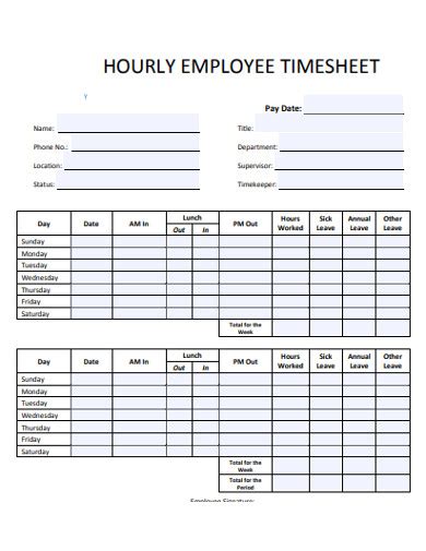 Employee Time Sheet 18 Examples Format Pdf Examples
