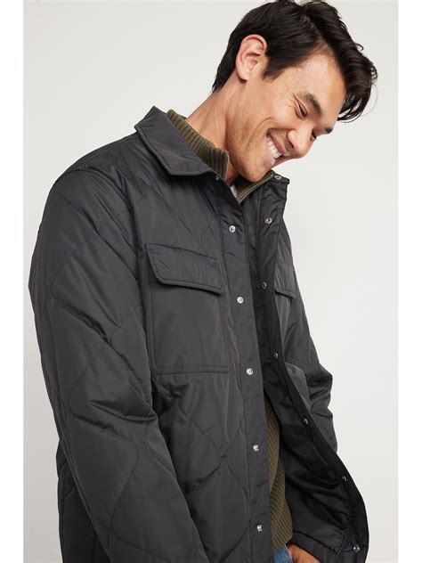 Water Resistant Onion Quilted Shacket For Men Old Navy