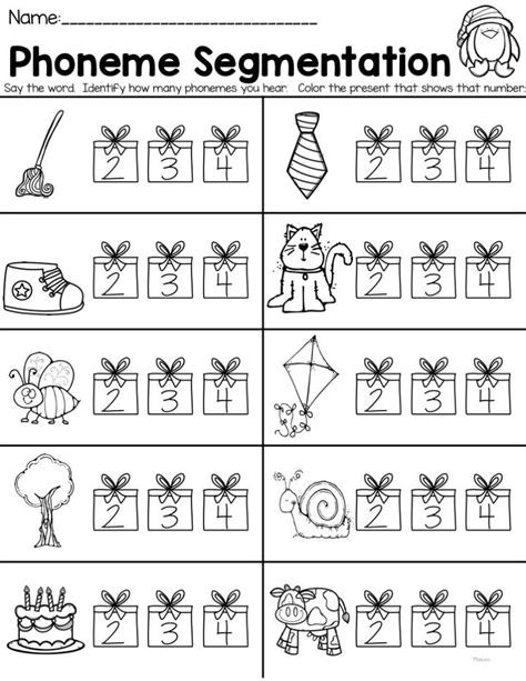Phoneme Segmentation Worksheets 1st Grade Studying Worksheets