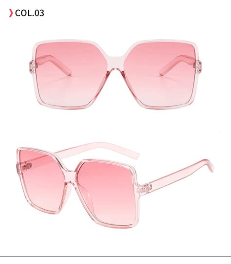 Superhot Eyewear 11363 Fashion Gradient Sun Glasses Big Frame Uv400 Trendy Square Oversized