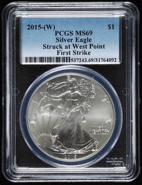 2015 W American Silver Eagle 1 One Dollar Coin First Strike Struck