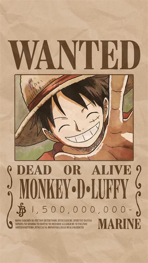 Monkey D Luffy Wanted Drawing Monkey D Luffy Luffy Luffy Bounty