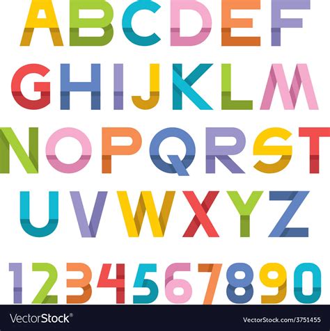Alphabet Set Royalty Free Vector Image Vectorstock