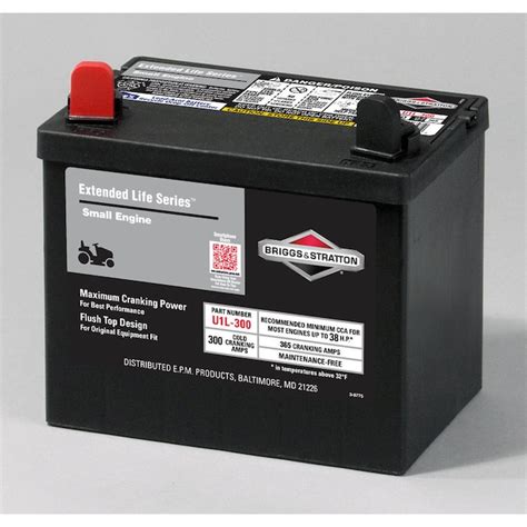 Briggs And Stratton 12 Volt 365 Amp Lawn Mower Battery In The Power
