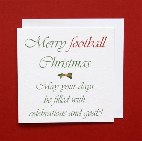 Football Christmas Card Merry Football Christmas Football Etsy UK