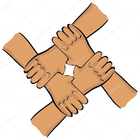 Teamwork Hands Connection — Stock Vector © I3alda 6831890