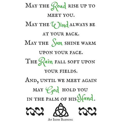 Old Irish Blessing Printable St Patricks Day A